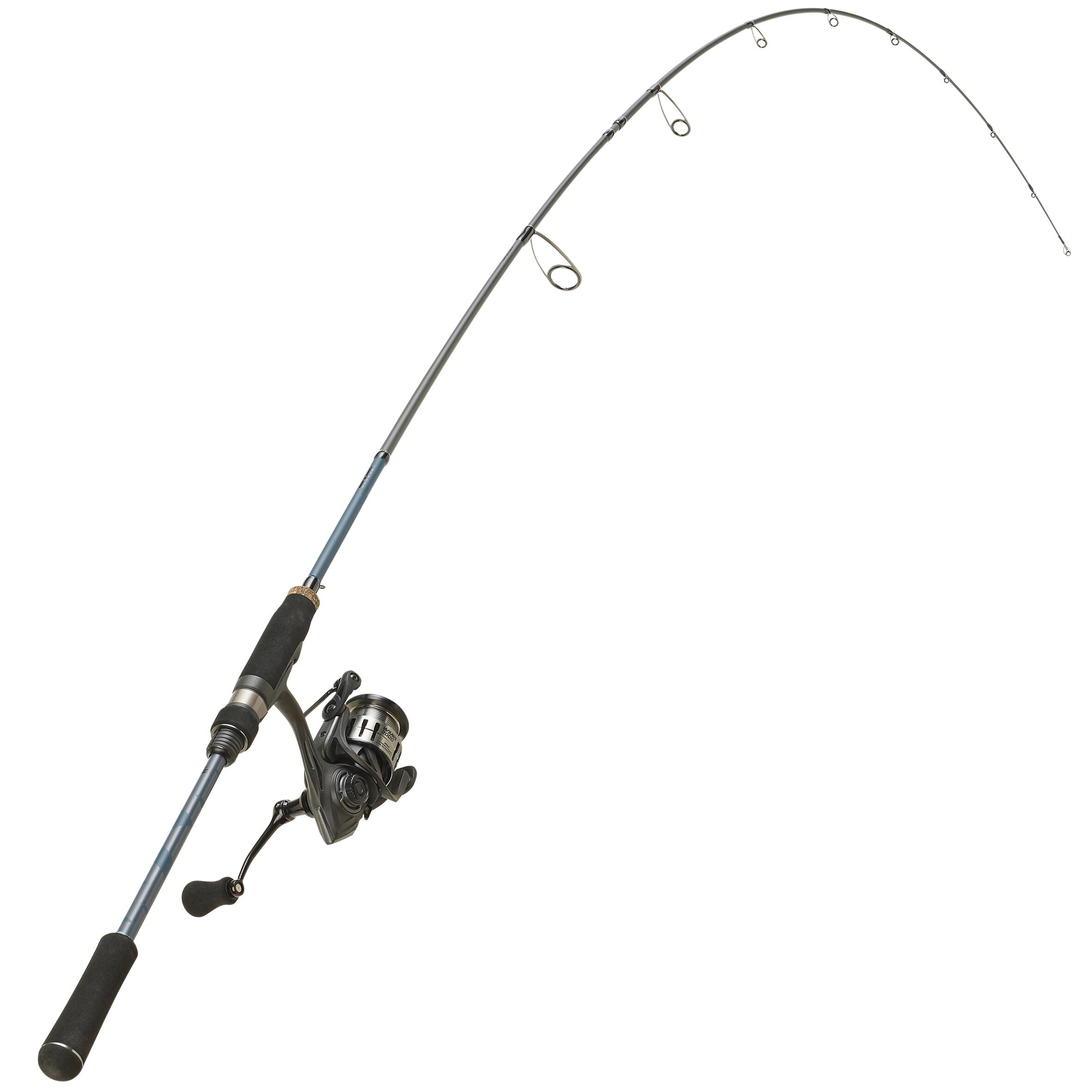 Combo Lure Fishing Rod and Reel 210 L - WXM-5 - black, Dark blue - Caperlan  - Decathlon