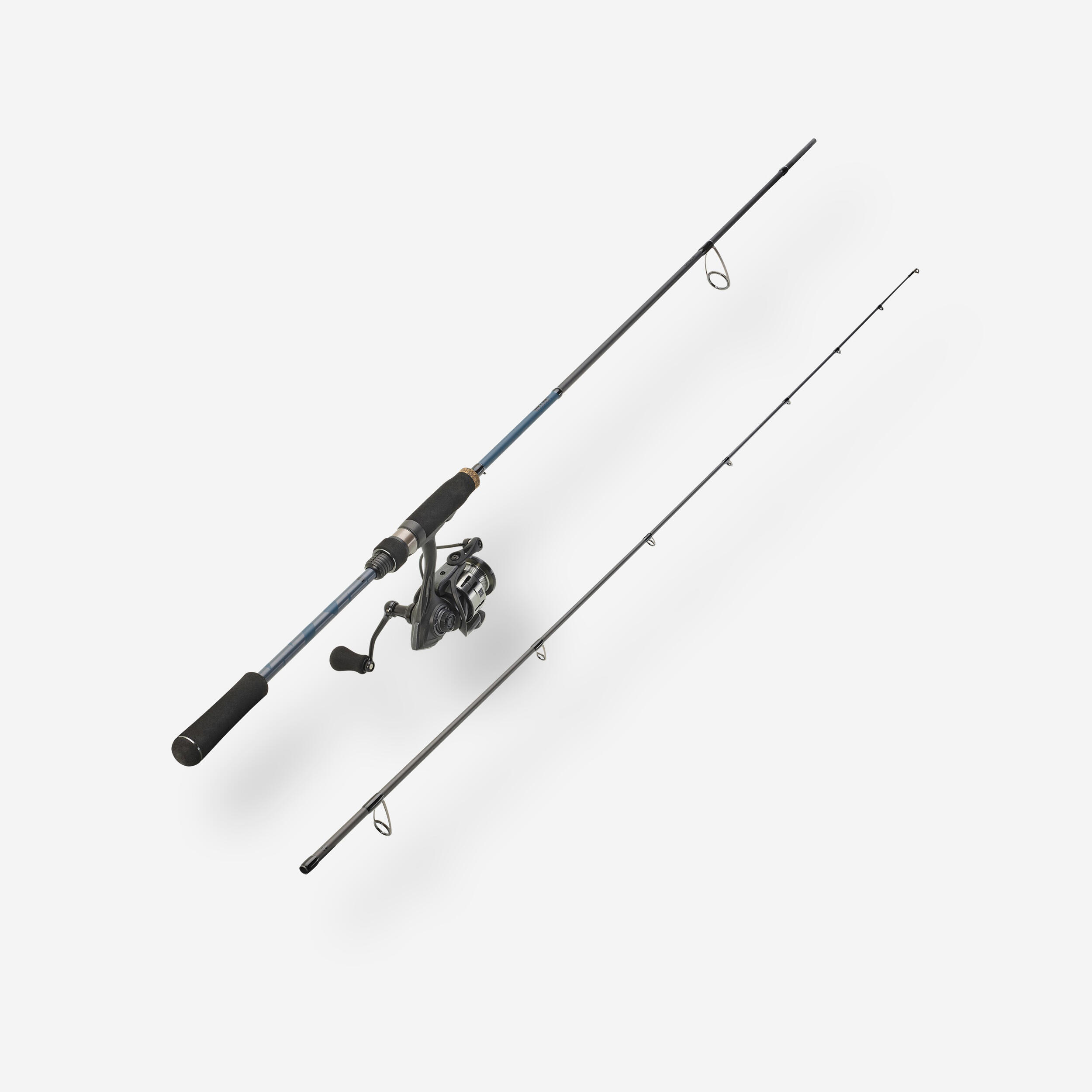 Combo Lure Fishing Rod and Reel 210 L - WXM-5 - black, Dark blue - Caperlan  - Decathlon