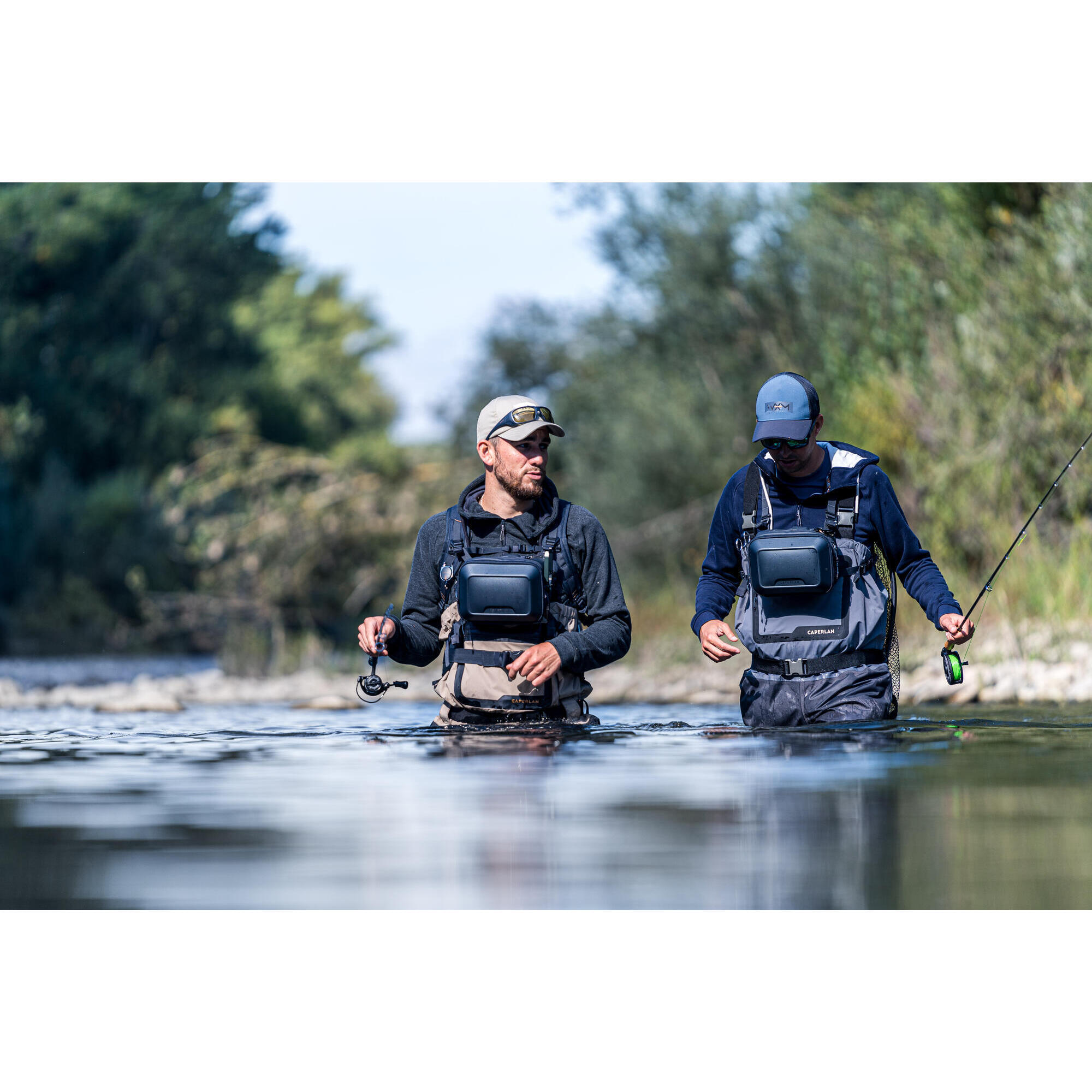 Waders da pesca traspiranti con scarpette in neoprene - WDS 500 BR-S