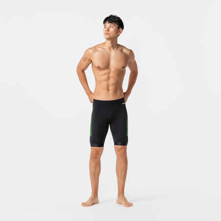 FITI 500 MEN'S SWIMMING JAMMER -- BLACK / YELLOW / GREEN