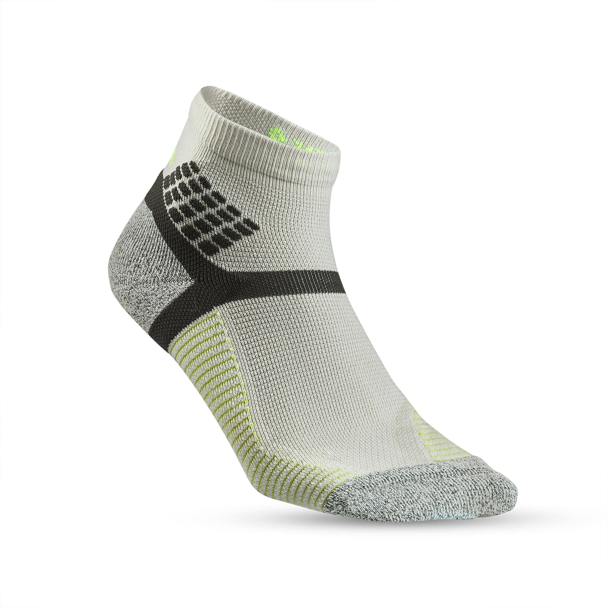 Unisex Anti-Friction Mid Ankle Socks with Quick Drying 2 Pairs Grey - NH500 -  3