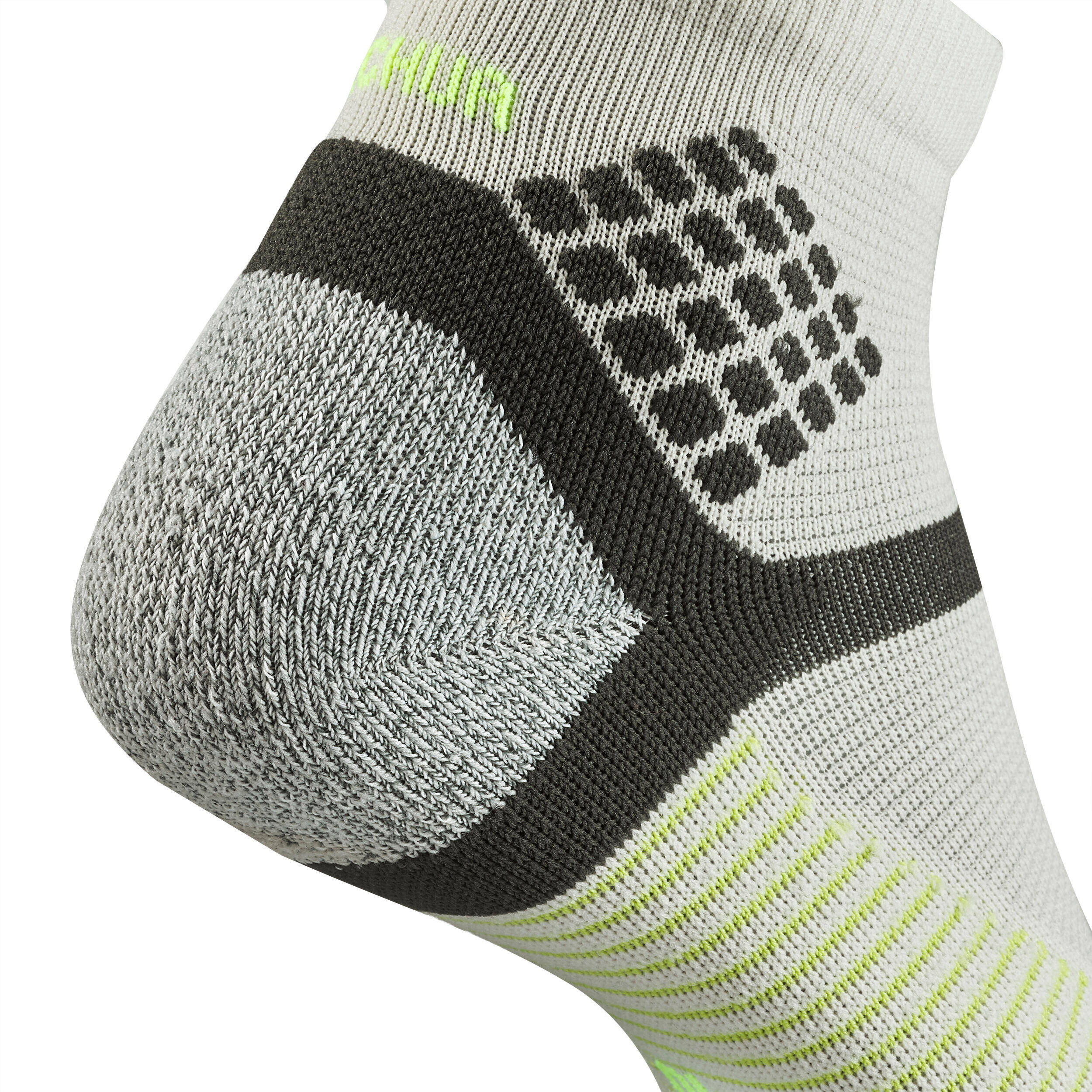 Unisex Anti-Friction Mid Ankle Socks with Quick Drying 2 Pairs Grey - NH500 -  5