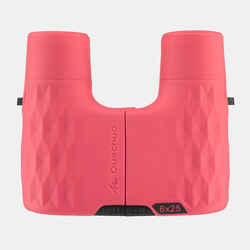 Kids' Hiking Focus-Free Binoculars MH B100 x6 Magnification - pink