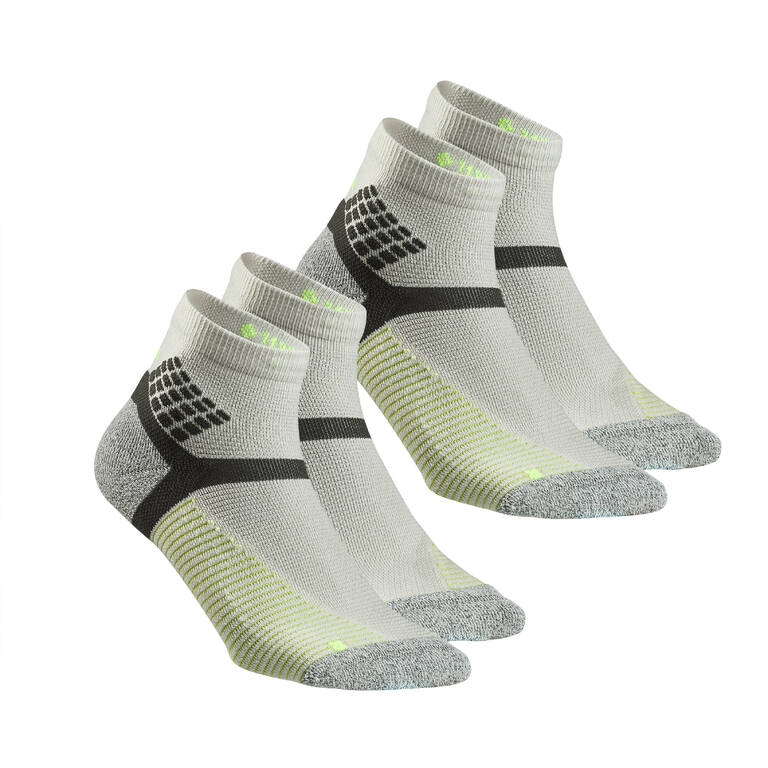 Hiking Socks Hike 500 Mid 2-Pack - grey yellow