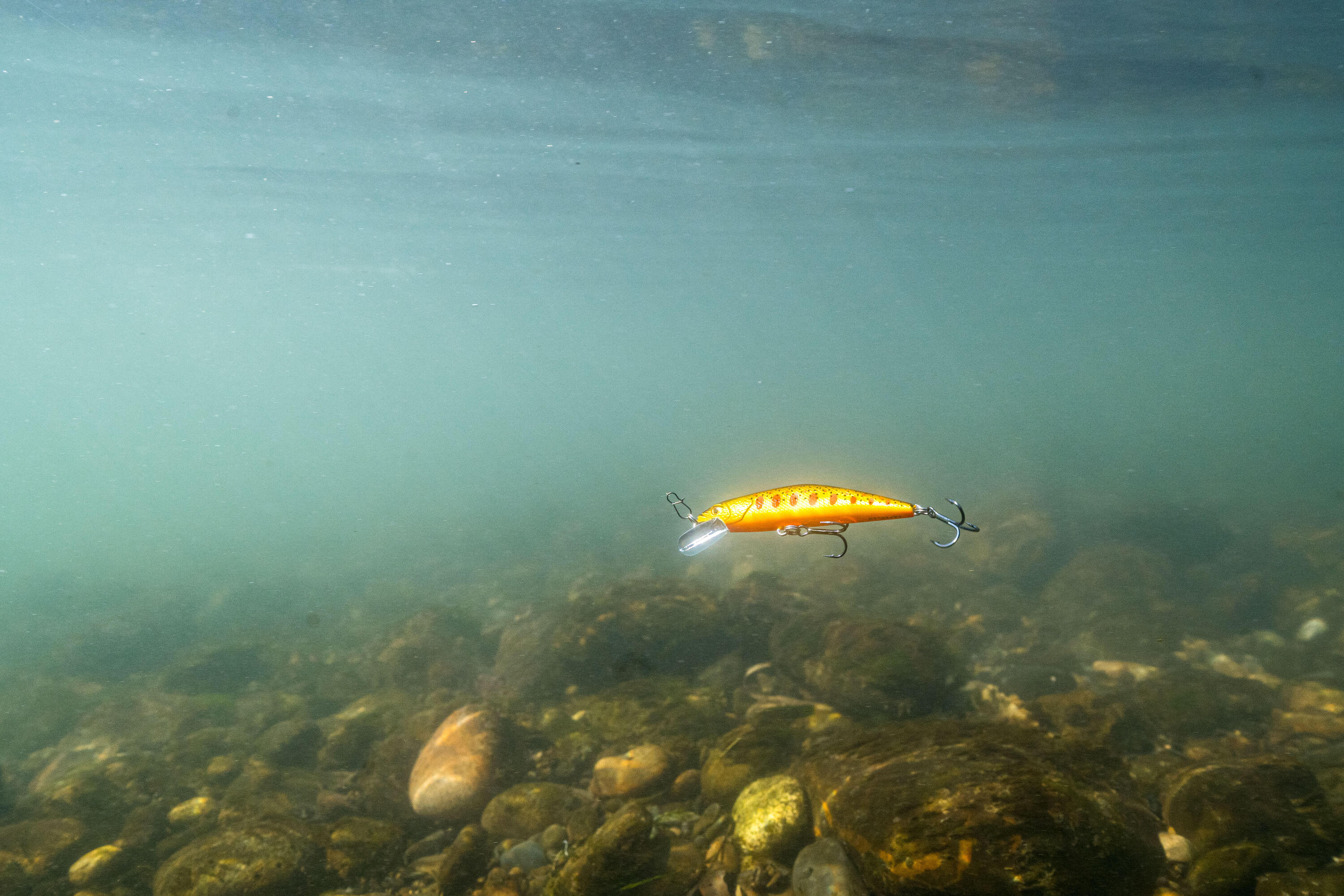 POISSON NAGEUR TRUITE MINNOW WXM MNWFS 70 US YAMAME ORANGE 5/6