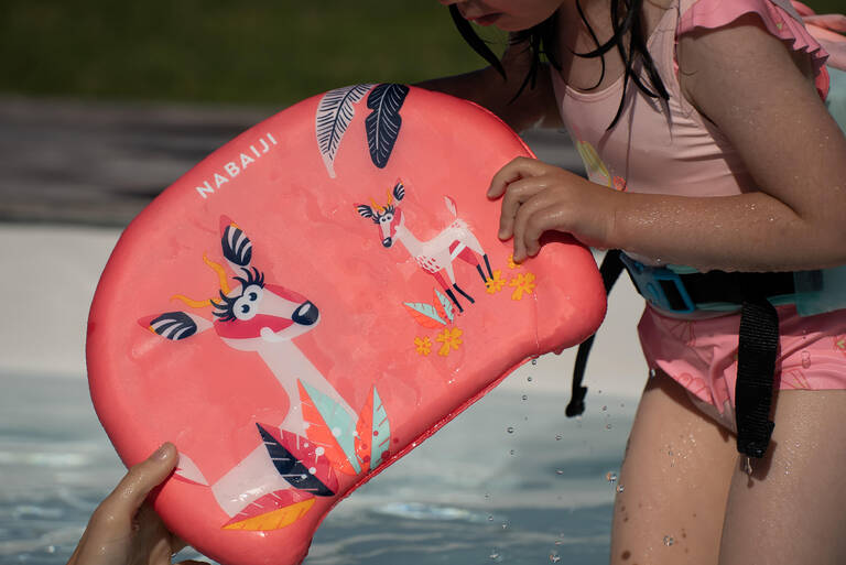 Kid's Swim Board pink with "GAZELLE" print