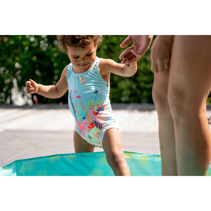 Maillot De Bain 1 Pièce Bébé Fille Imprimé Aquamarine