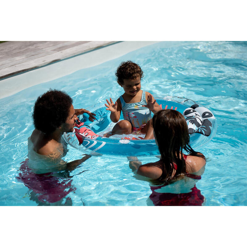 Badeanzug Baby Mädchen aquamarin bedruckt 