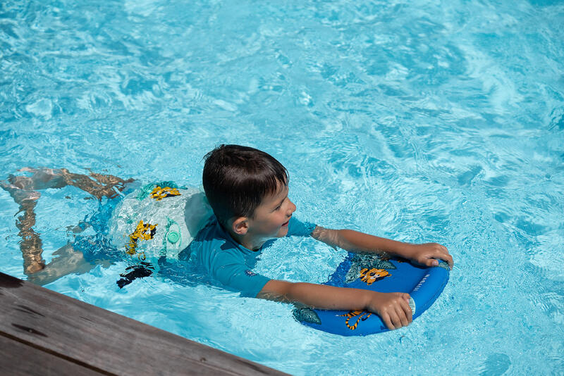 兒童款可調整式游泳臂圈（老虎圖案）TISWIM 2 - 亮綠色