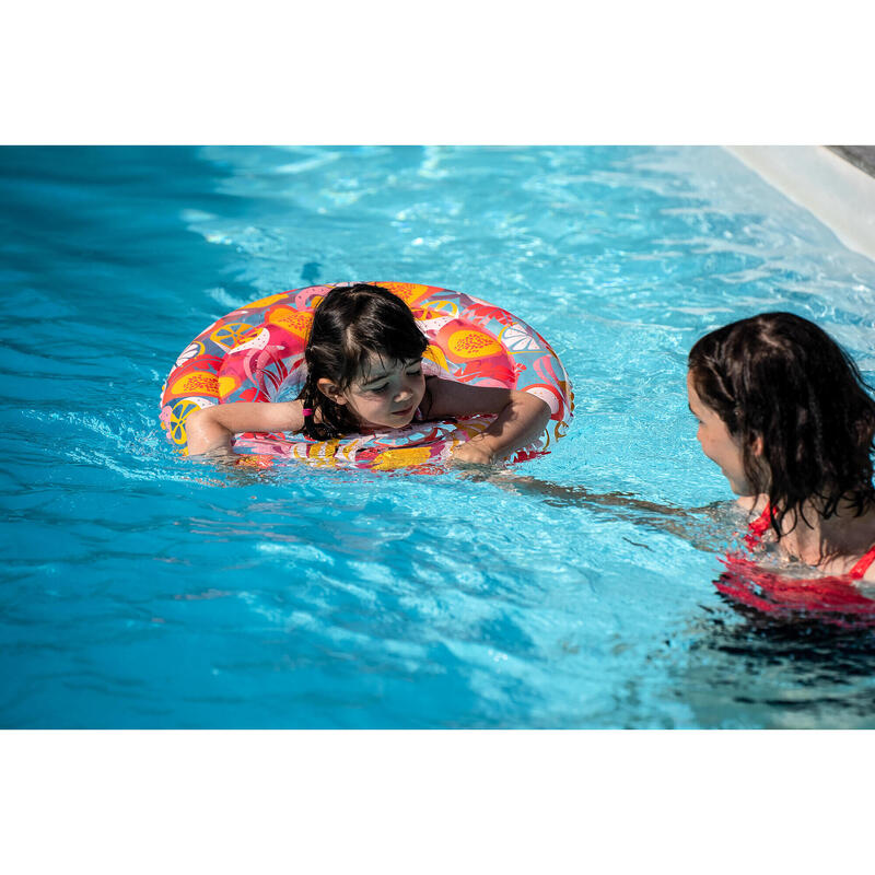 Schwimmring Kinder aufblasbar 65 cm - rosa/transparent