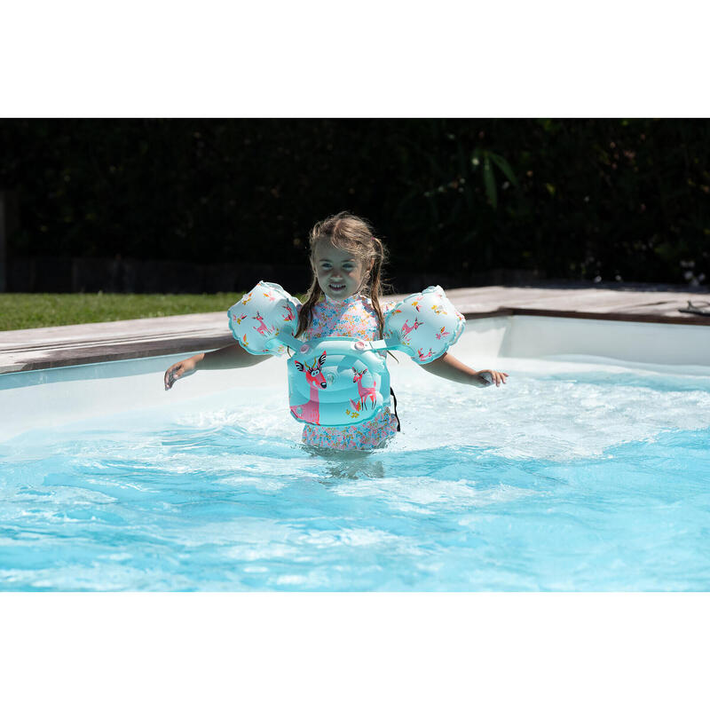 Brassards De Piscine Evolutif Enfant - Tiswim 2 Gazelle - Vert clair