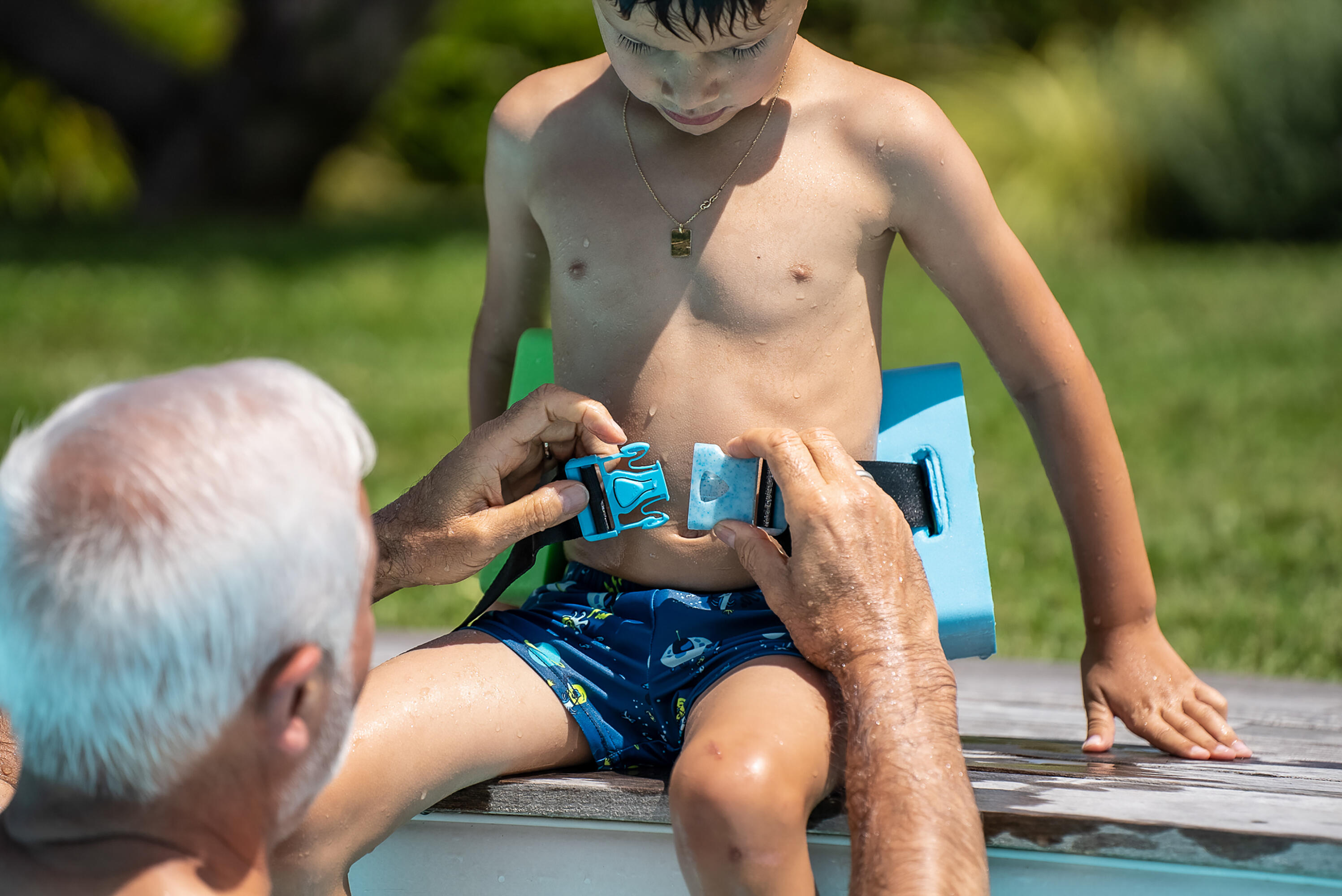 Ceinture de natation enfant - bleu/vert - NABAIJI