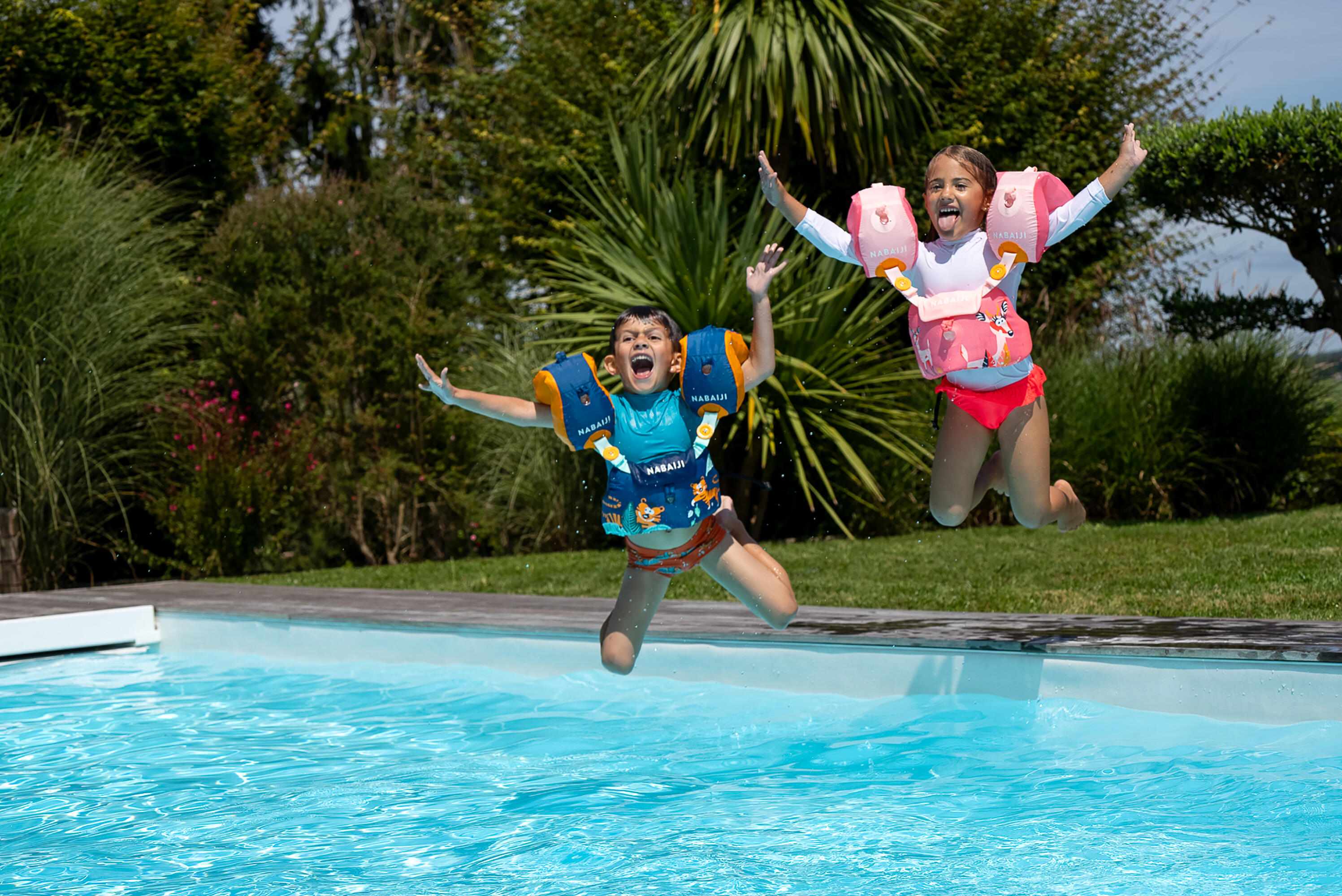 Ceinture de natation avec brassards enfant - rose - NABAIJI