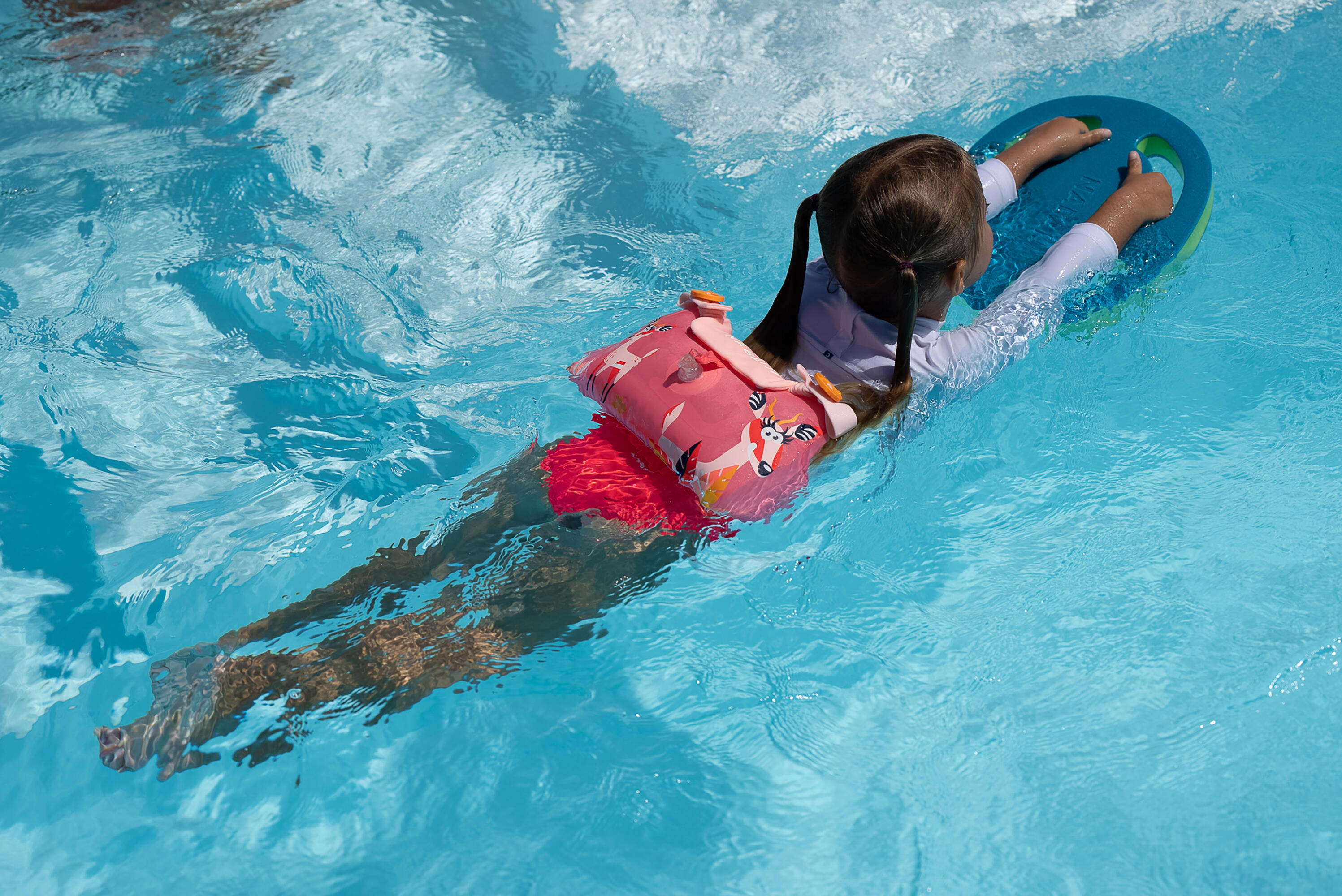 Ceinture de natation avec brassards enfant - rose - NABAIJI