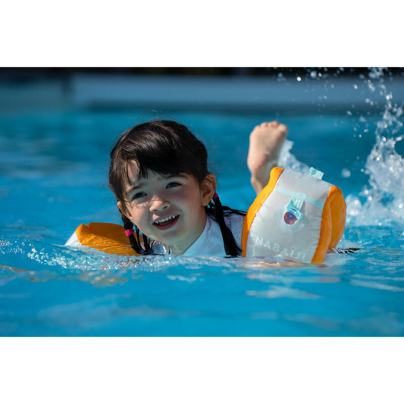 兒童款可調整式泳池臂圈 - 腰帶組合 適用 15 至 30kg 「GAZELLE」綠色