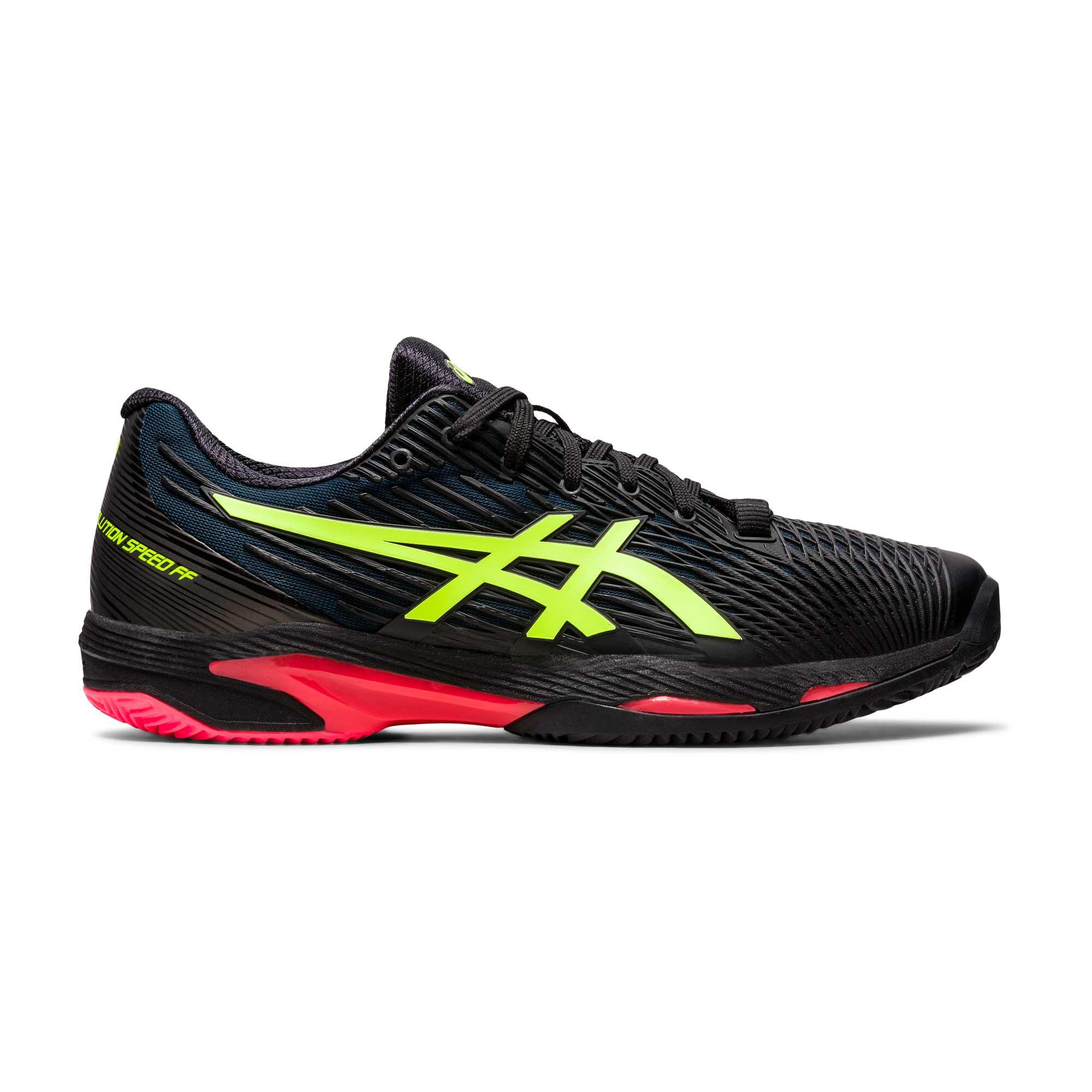 ASICS Men's Clay Court Tennis Shoes Gel-Solution Speed FF 2 - Black