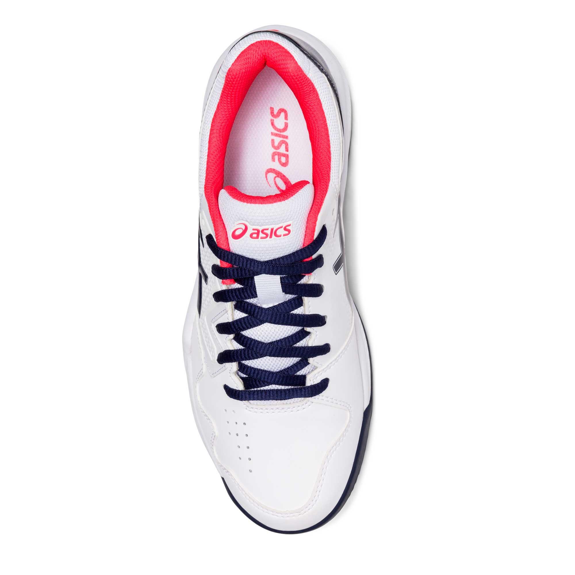 ASICS Tennisschoenen voor dames Gel Dedicate gravel wit/marineblauw |  Decathlon