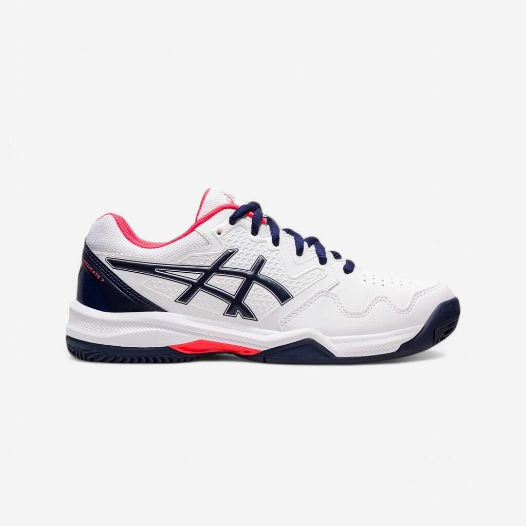 Women's Clay Court Tennis Shoes Gel-Dedicate - White/Navy