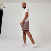 Men's Gym cotton blend shorts regular fit-Mauve