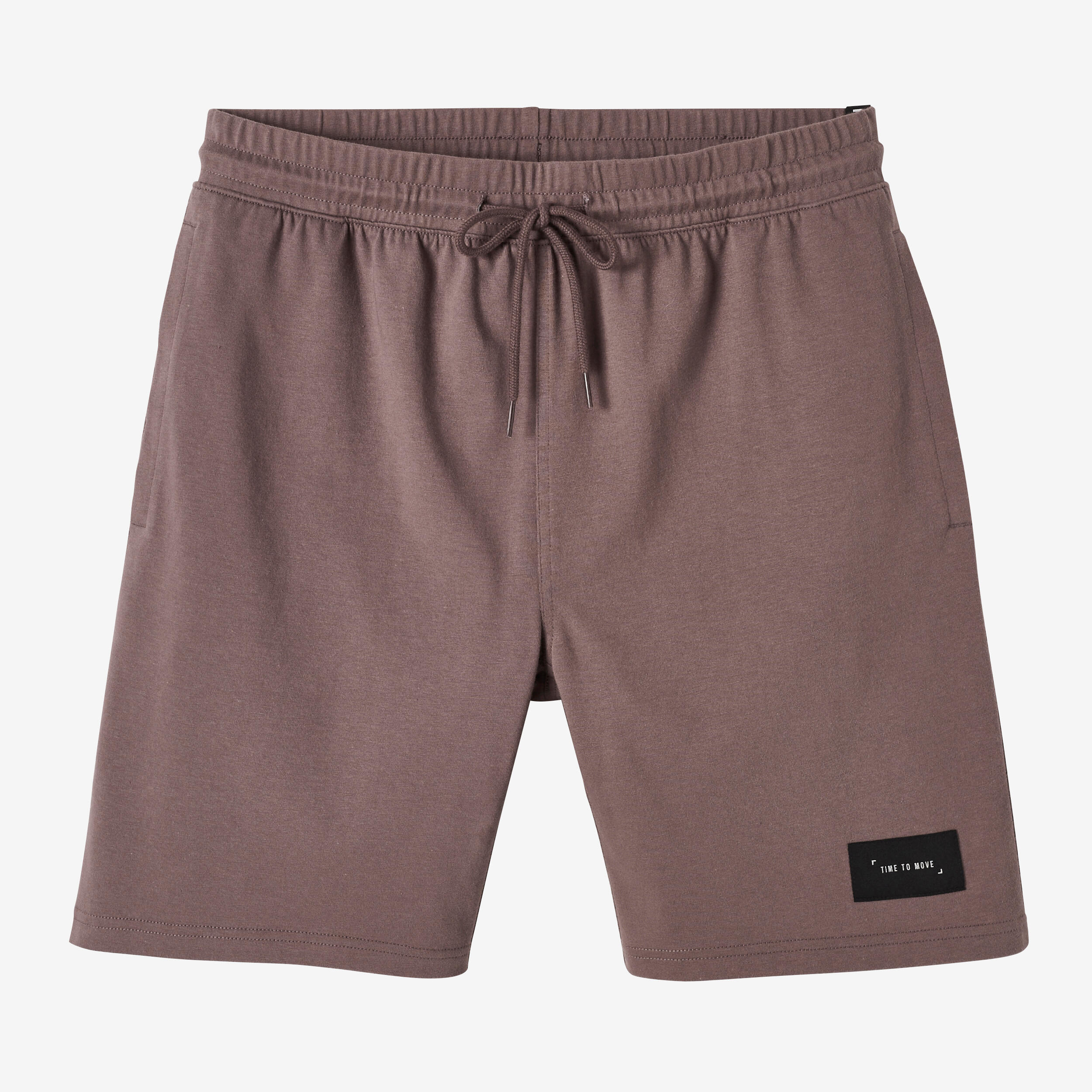 Men's Straight-Cut Cotton Fitness Shorts with Pocket - Grey 7/7