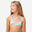 HAUT DE MAILLOT DE BAIN FILLE TRIANGLE TEA 100 BLANC