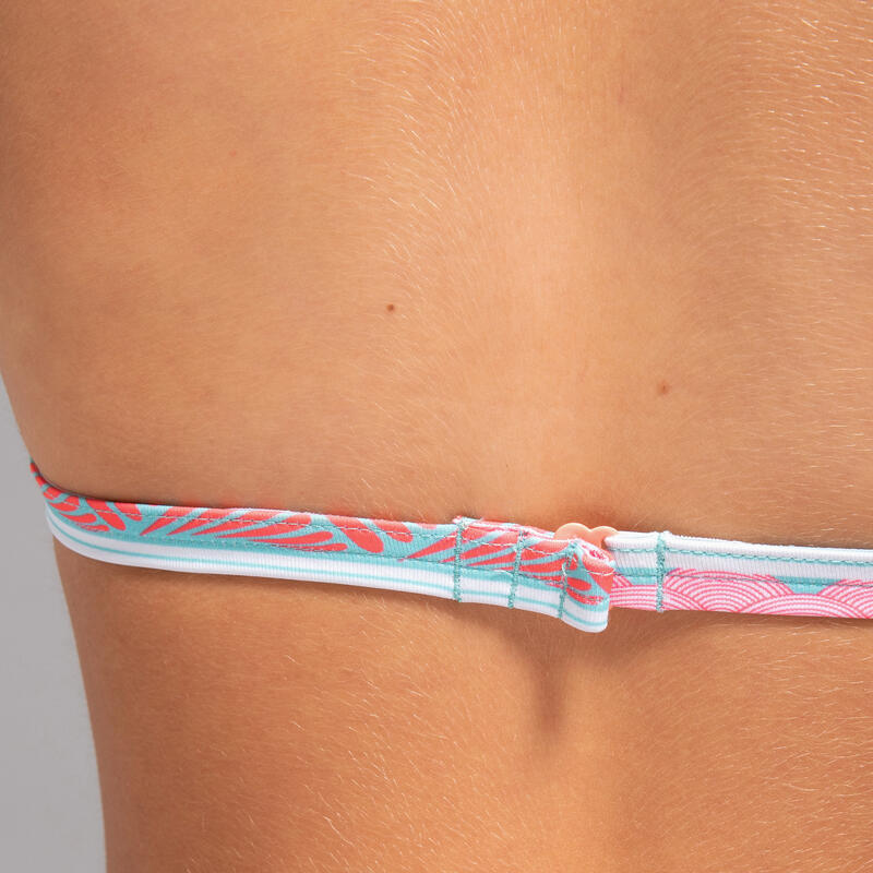 Bikinitop voor meisjes Tea 100 triangel Lagune blauw