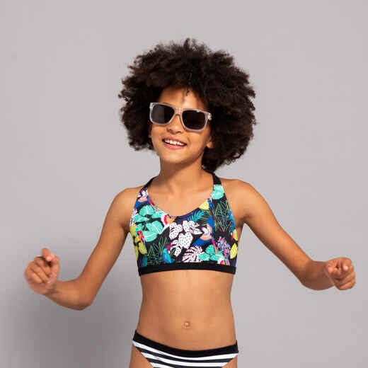 
      HAUT DE MAILLOT DE BAIN SURF FILLE BRASSIÈRE TROPICOOL 500
  