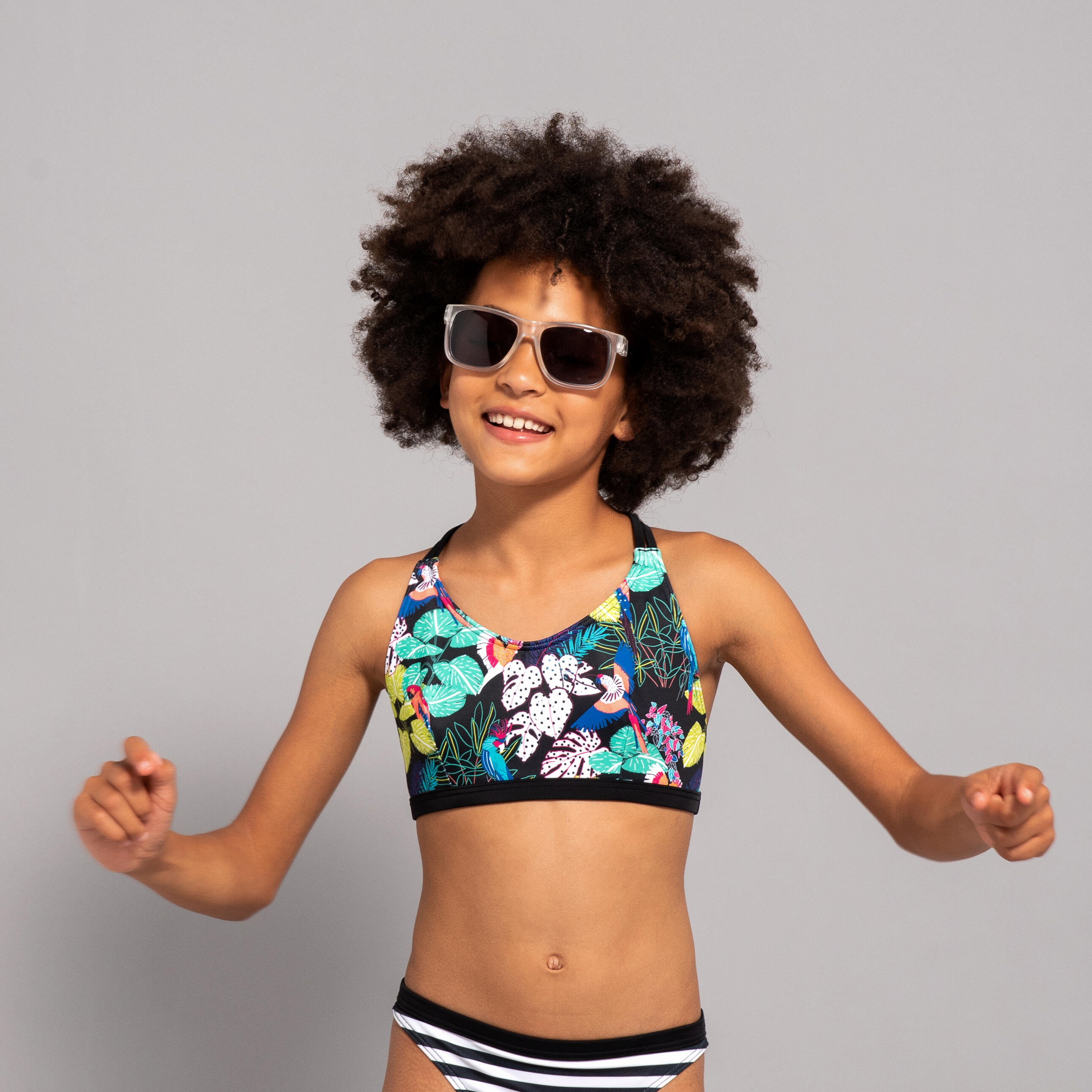 OLAIAN Bikini-Oberteil Bustier Surfen Tropicool 500 Mädchen Gr. 164 - 14 Jahre