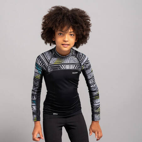 Baju Surfing Anak Laki-Laki UV500 - Hitam