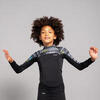 Rashguard met lange mouwen voor surfen jongens 500L zwart met print