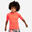 Camiseta protección solar manga corta Niños rosa coral