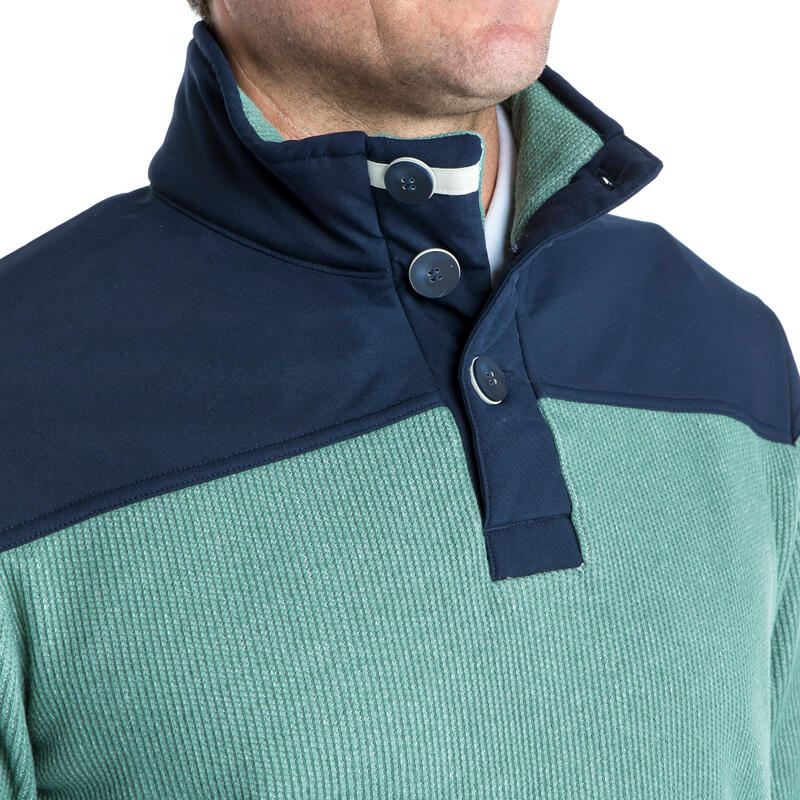 Férfi pulóver vitorlázáshoz Sailing 300, khaki, kék
