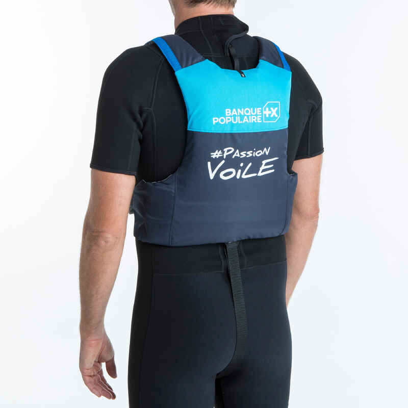 Buoyancy life jacket BA 50 Newtons Sailing club blue FFV ECODESIGNED Decathlon