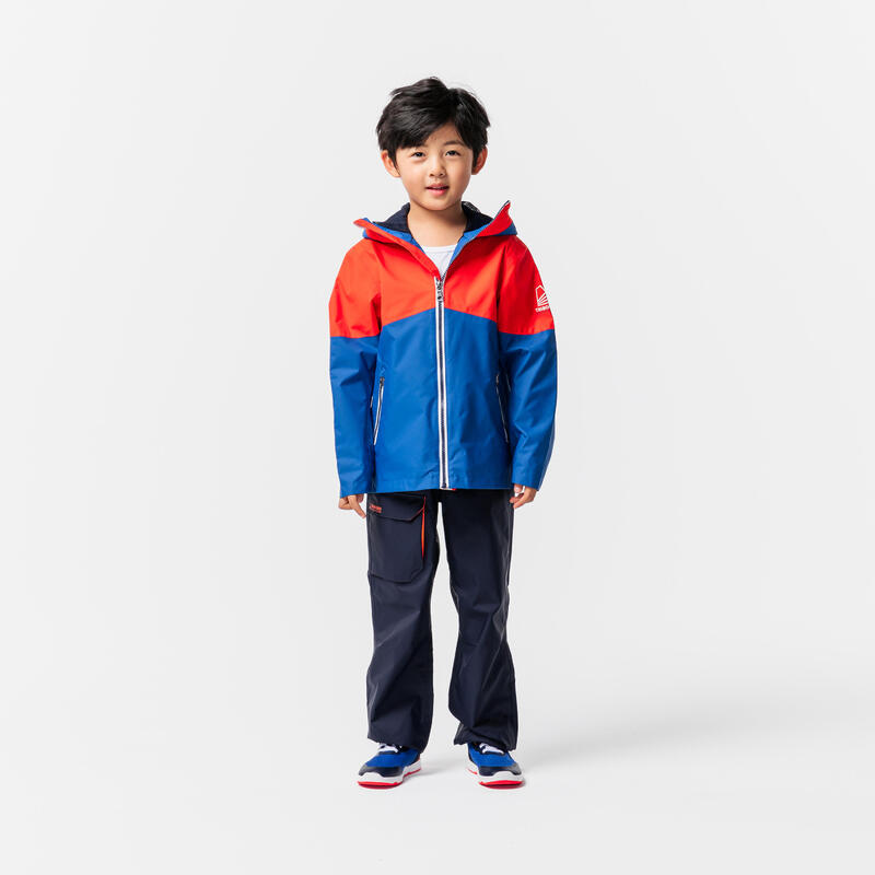 Jacket SAILING 100 JR RED BLUE