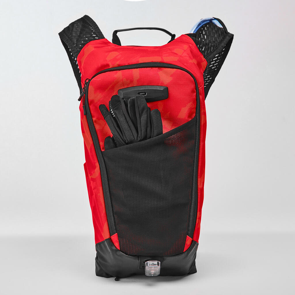 Mountain Bike Hydration Backpack Explore 7L/2L Water - Red