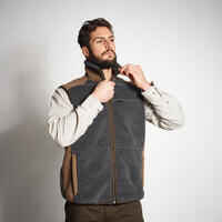 SLEEVELESS SHERPA FLEECE GILET 500 GREY