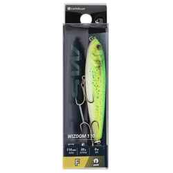 Lure fishing at sea Hard Lure WIZDOM 110F - Neon Yellow