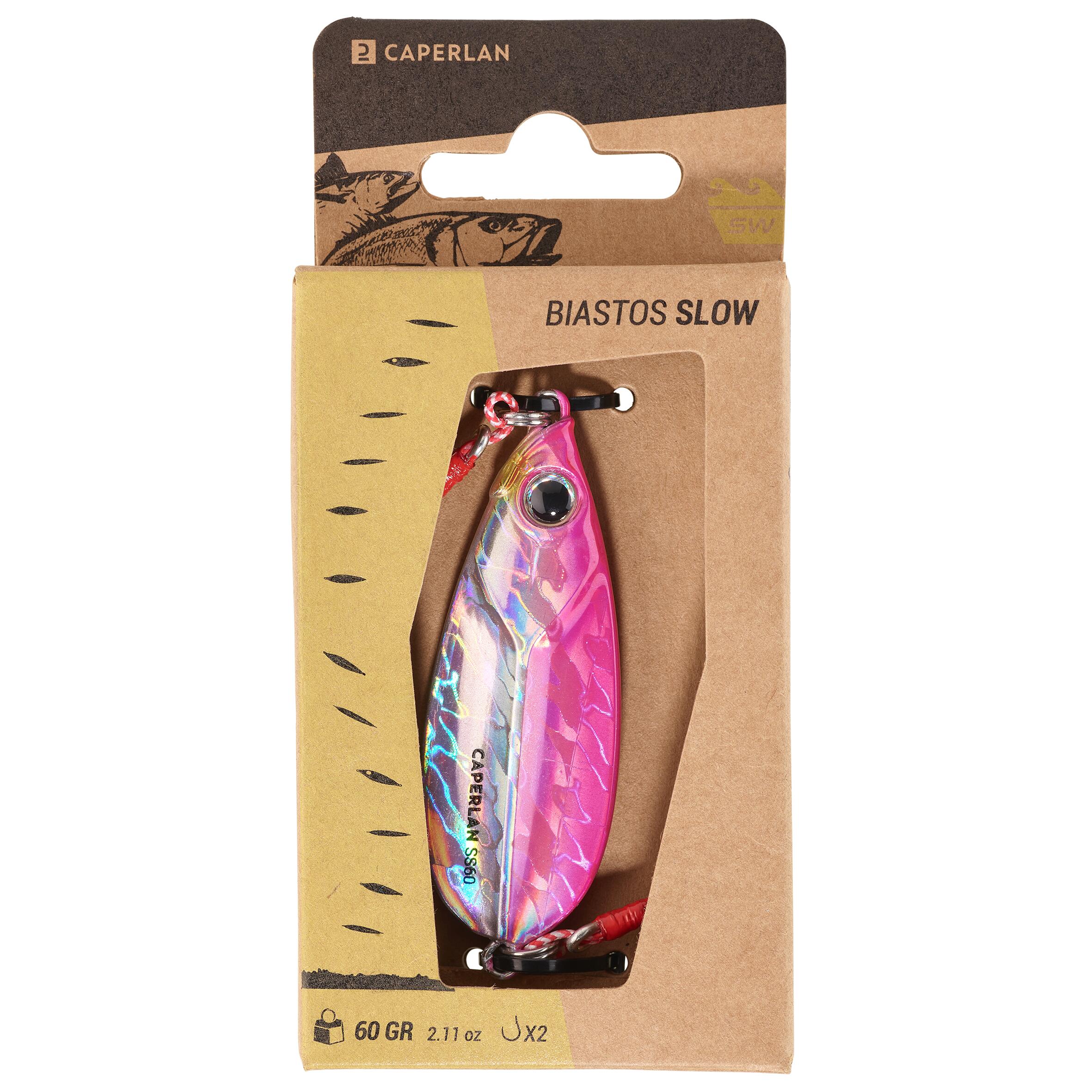 CAPERLAN Casting Jig Biastos Slow na morský rybolov 60 g ružový bez · záber 4