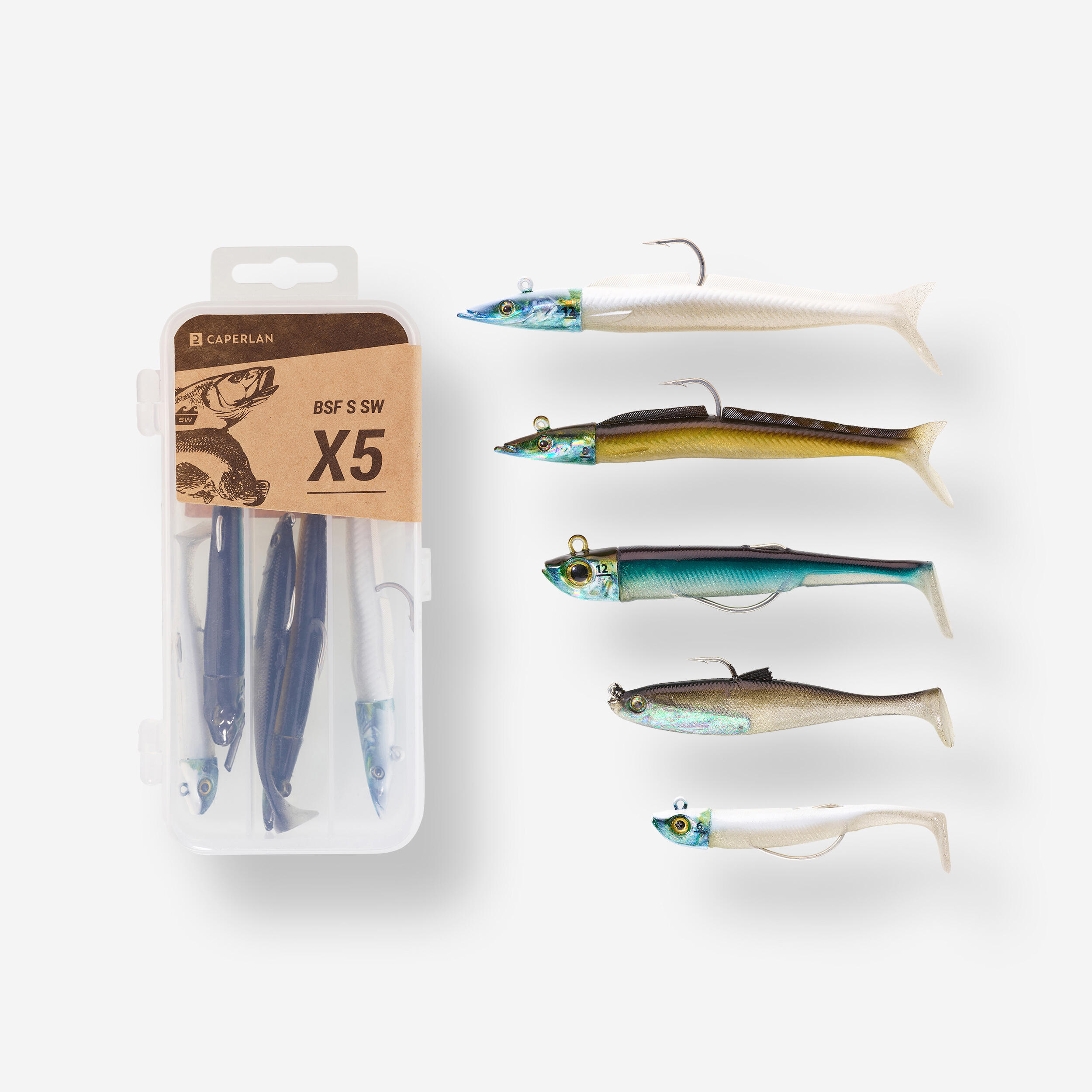 Sand Eel Shad Soft Lure 25 g - Combo Eelo 150 Ayu/Blue - Brown, Blue -  Caperlan - Decathlon