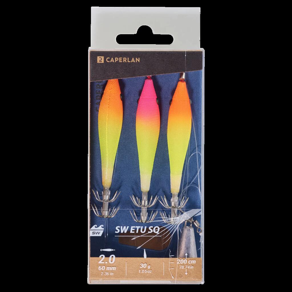 Ready-to-fish line leader SW ETU RL SQ X3 for cuttlefish and squid fishing
