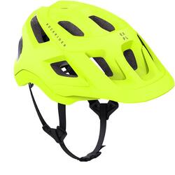 Casco bicicleta MTB adulto Rockrider ST 500 amarillo fluo