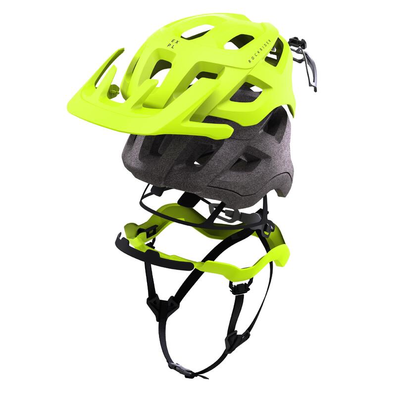 Casco bici mtb ST 500 giallo fluo