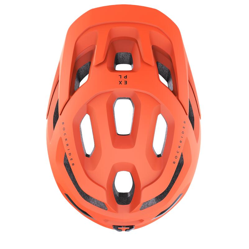 Rockrider Expl 500 Unisex Neon Kırmızı Dağ Bisikleti Kaskı