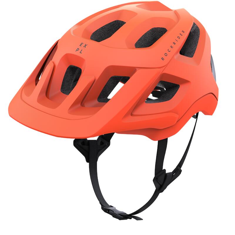登山車安全帽 EXPL 500－螢光橘