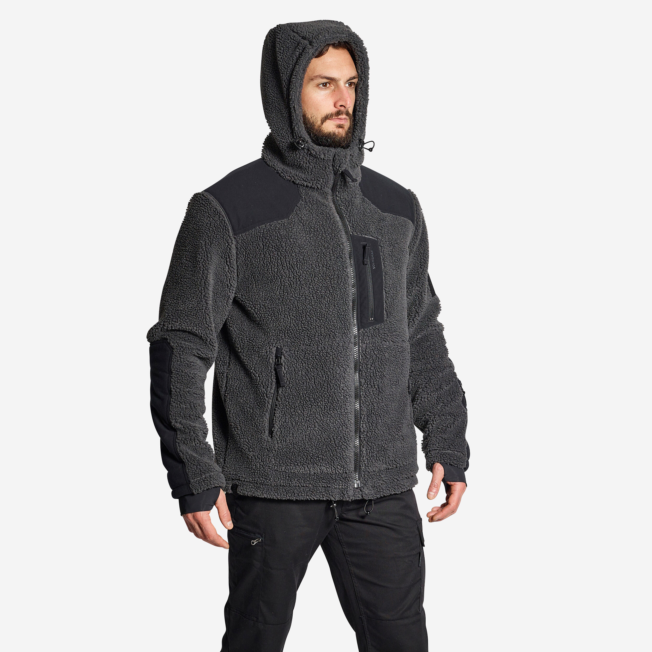 Warm Sherpa Fleece - 900 Grey - SOLOGNAC