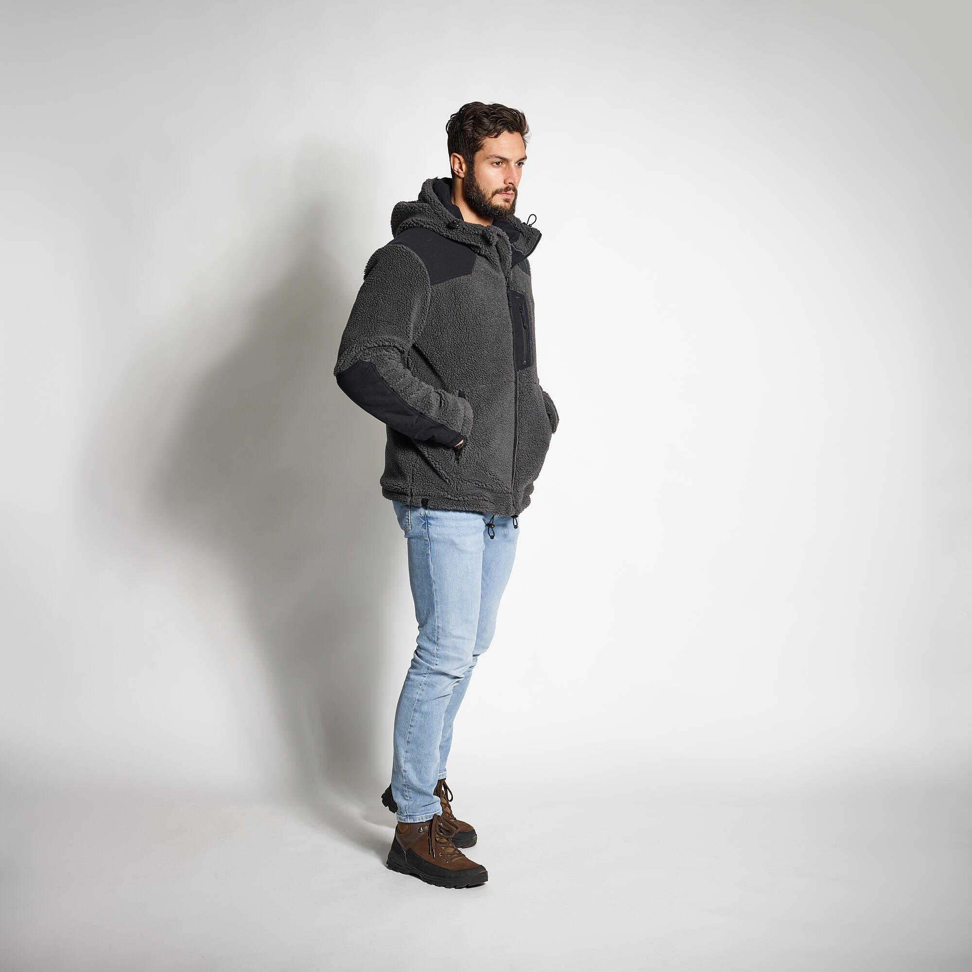 Warm Sherpa Fleece - 900 Grey - SOLOGNAC