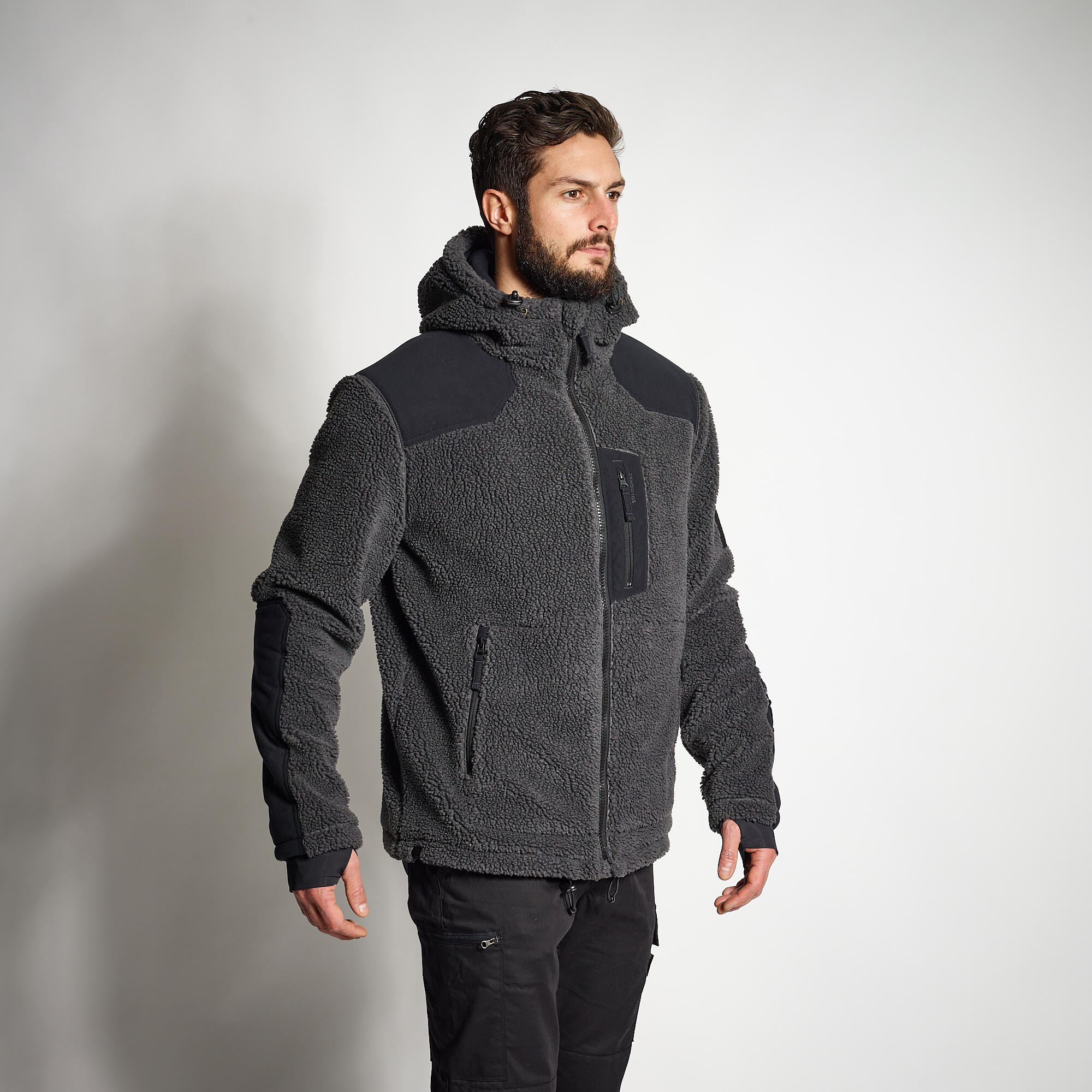Warm Sherpa Fleece - 900 Grey - SOLOGNAC