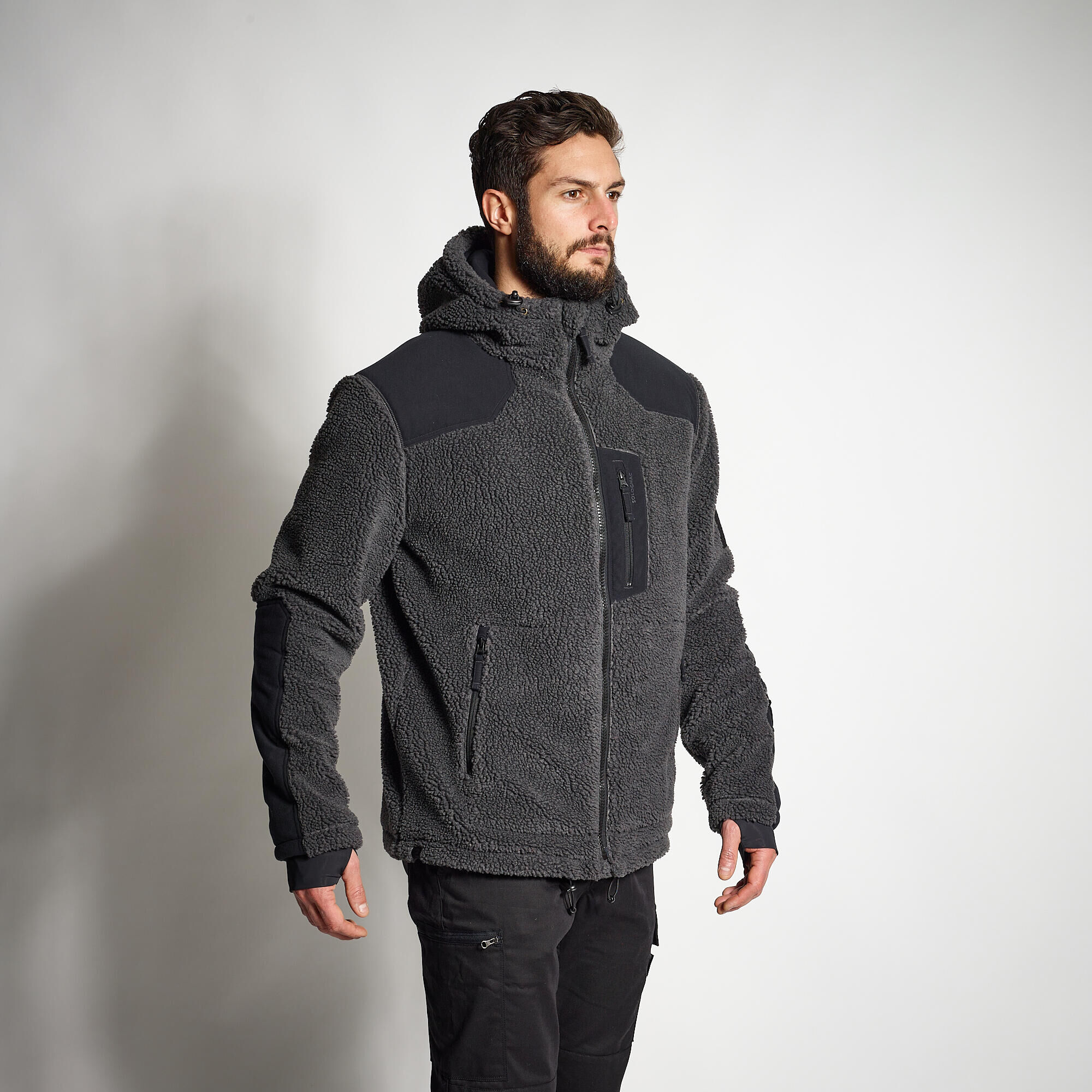 SOLOGNAC WARM SHERPA FLEECE 900 GREY