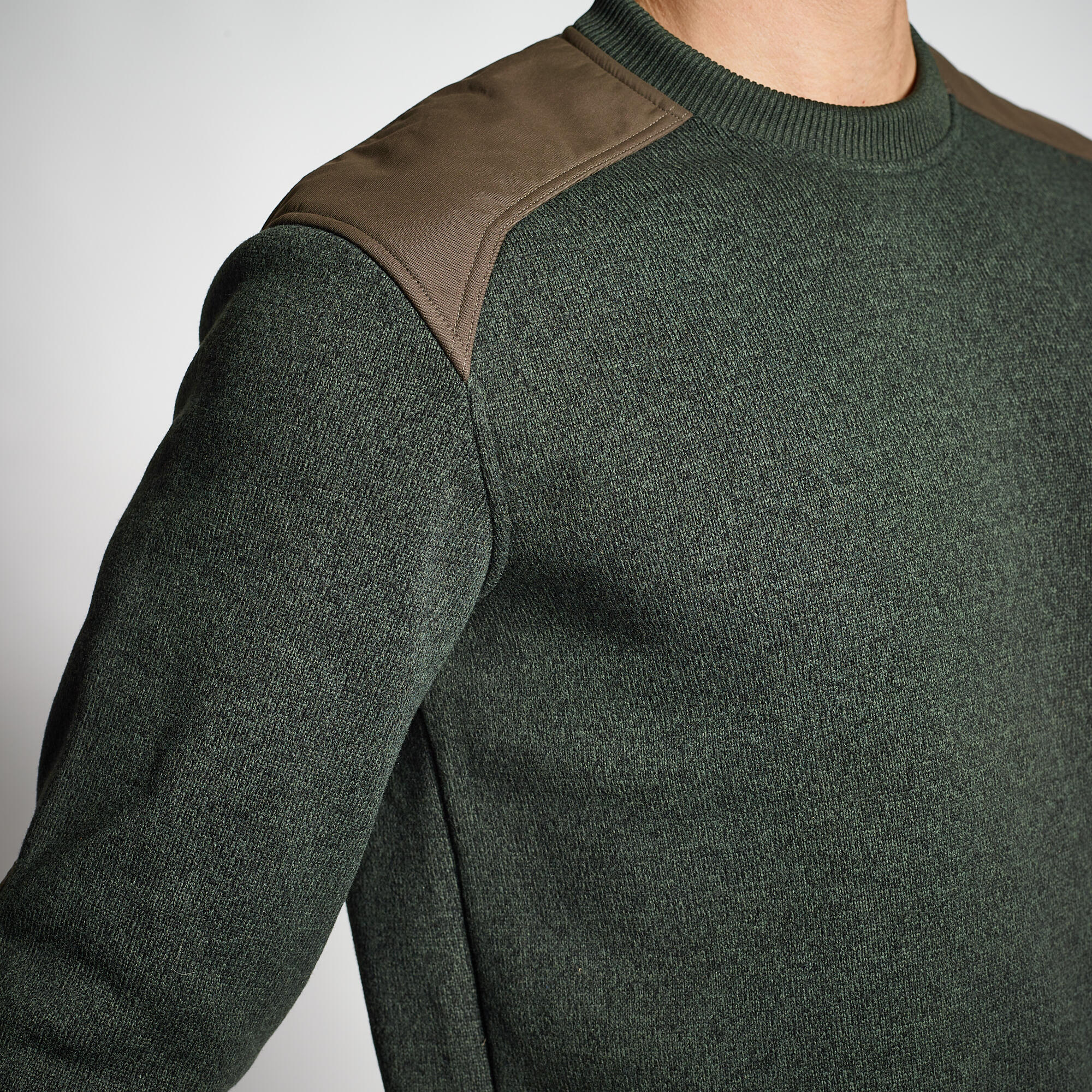 Men's Sweater - 500 Green - SOLOGNAC