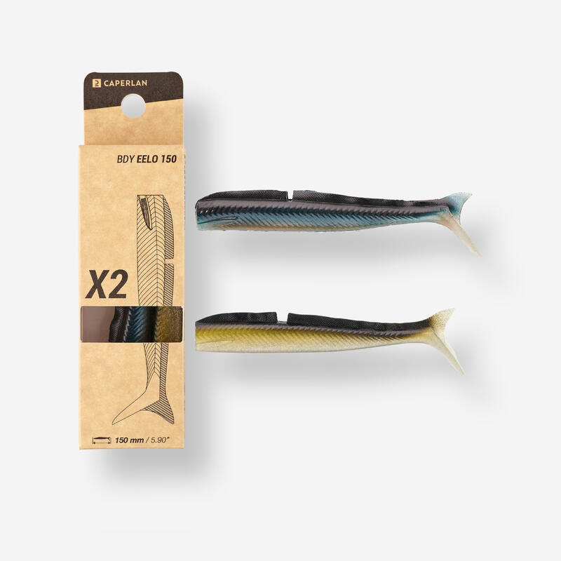 Señuelo Flexible Pesca Mar Cuerpo Eelo 150 x2